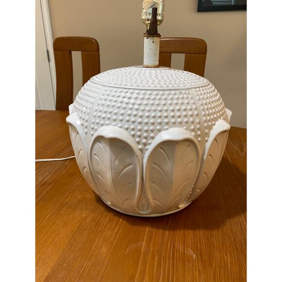 1970's Italian table lamp, floral design - Picture 5 of 12